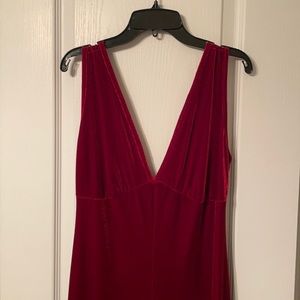 Full length velvet dress